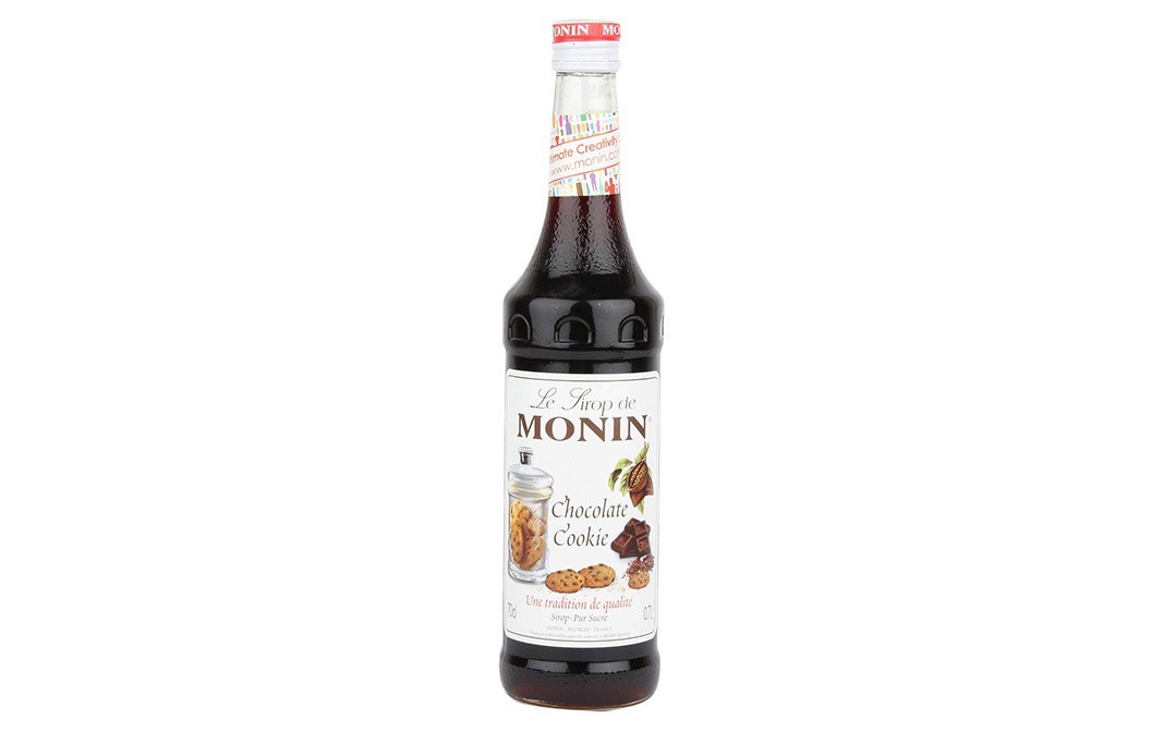 Monin Chocolate Cookie Syrup    Glass Bottle  700 millilitre